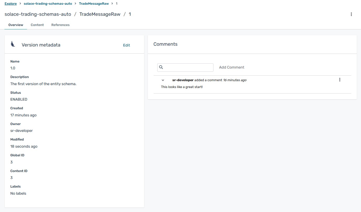 Artifacts in Registry web console